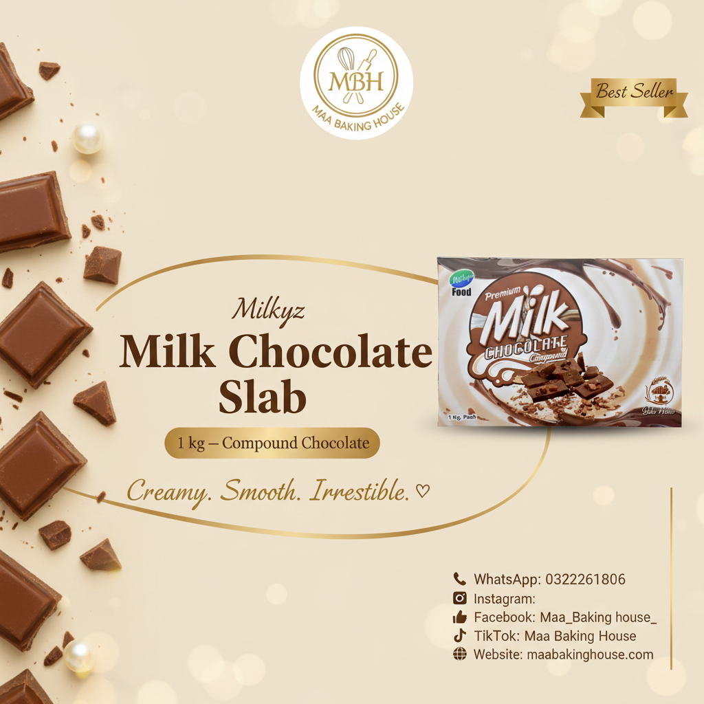 Milkyz Milk Chocolate Compound Slab 2kg