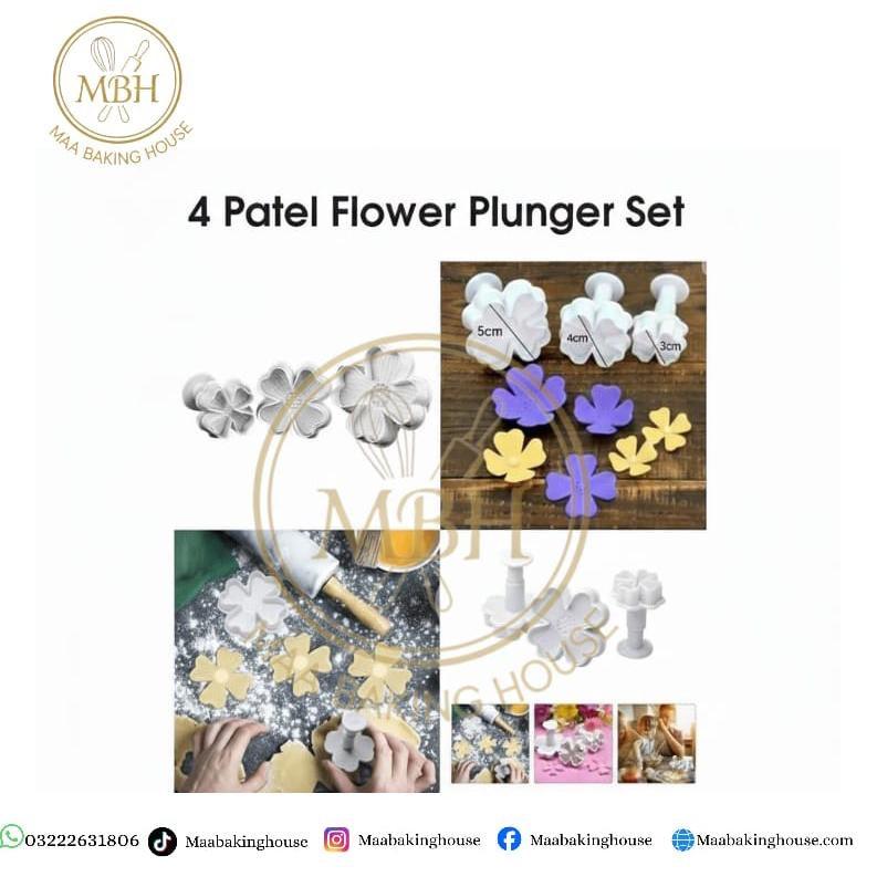 4 Petal Flower Plunger Set