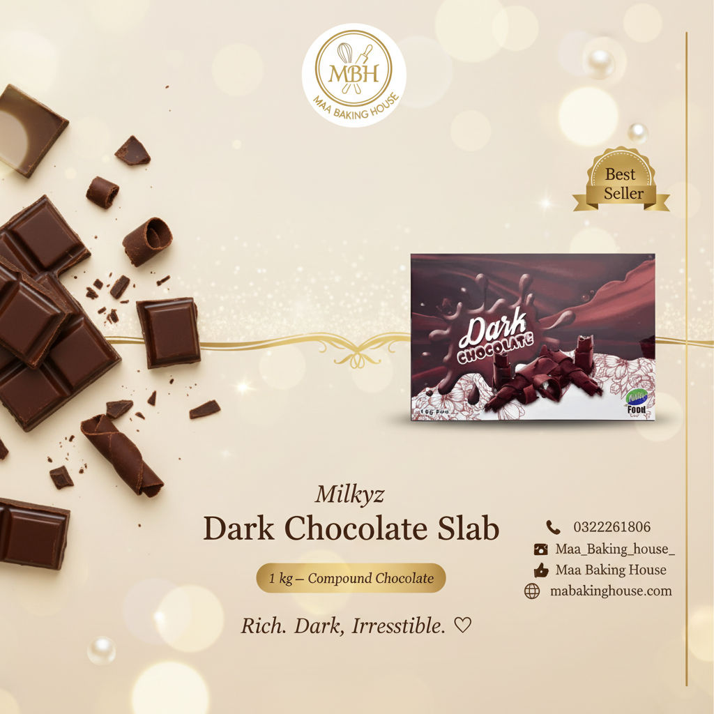 Milkyz Dark Chocolate Slab 2kg