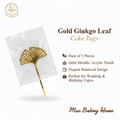 Gold Ginkgo Leaf Cake Tags