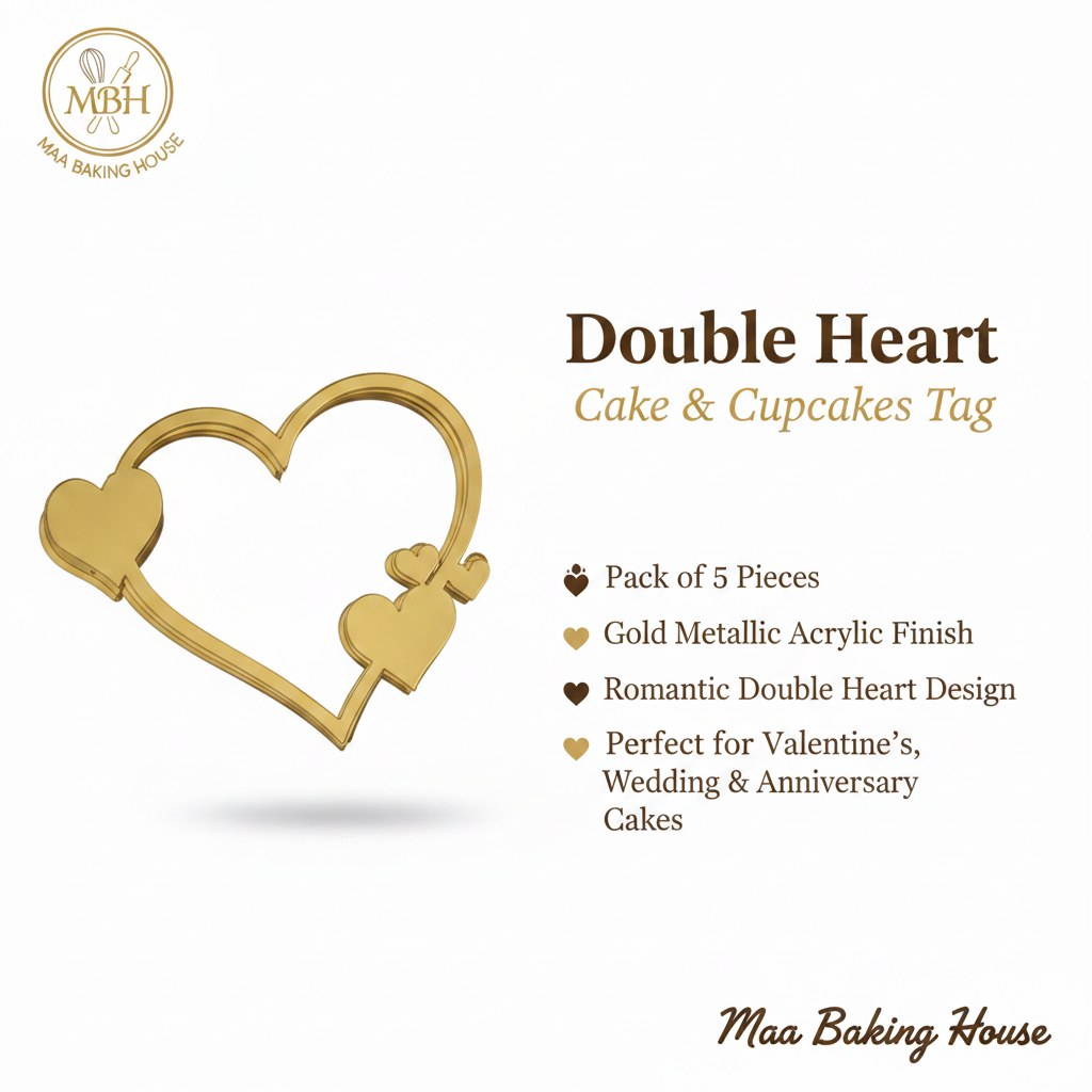 Double Heart Cake & Cupcakes Tag