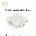 14 Inch Square White Cake Base