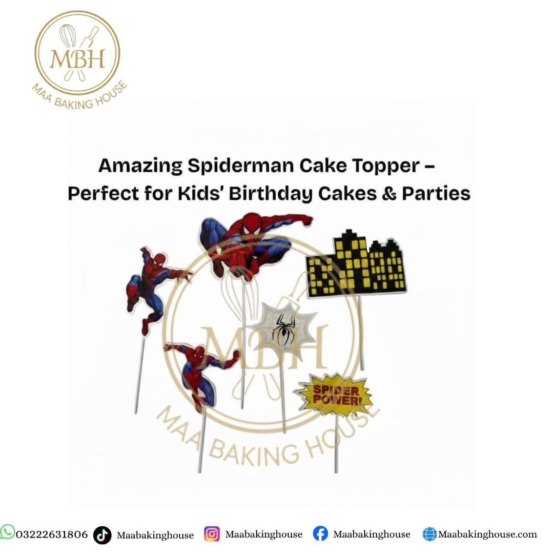 Amazing Spiderman Cake Topper - Perfect for Kids' Birthday Cakes & Parties
