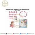 Faux Ball Glitter Topper for Cake Decoration Pink Pack Of 20