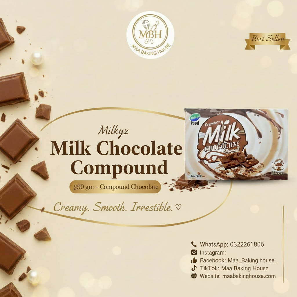 Milkyz Milk Chocolate Compound Slab 2kg