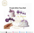 Purple Glitter Faux Ball