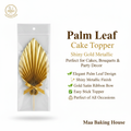 Palm Leaf Cake Topper - Shiny Gold Metallic