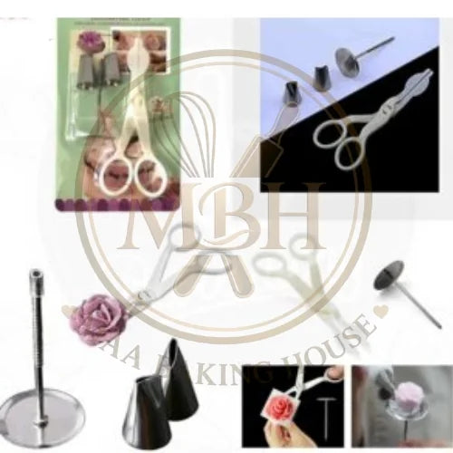 SCISSORS NOZZLES & FLOWER NAIL SET