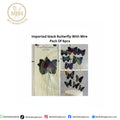 Imported Black Butterfly With Wire Pack Of 6pcs