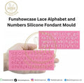 Funshowcase Lace Alphabet and Numbers Silicone Fondant Mold
