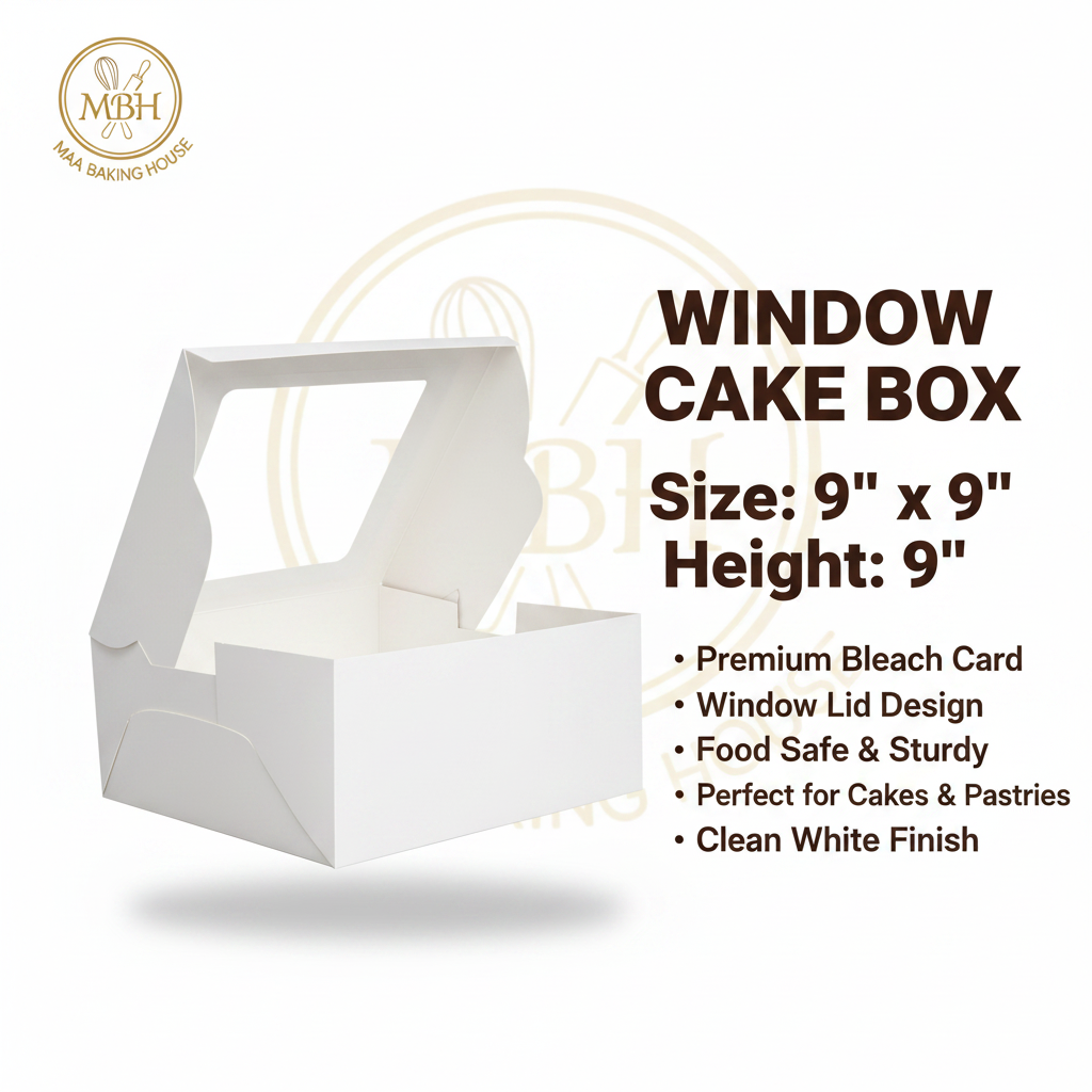 White Window Cake Box All—Size