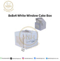 8x8x4 White Window Cake Box