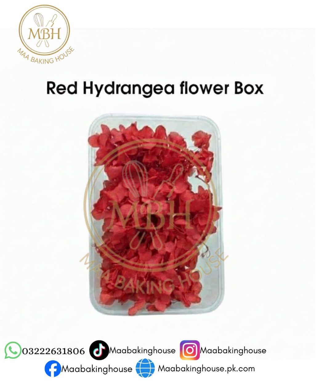 Red Hydrangea Flower Box