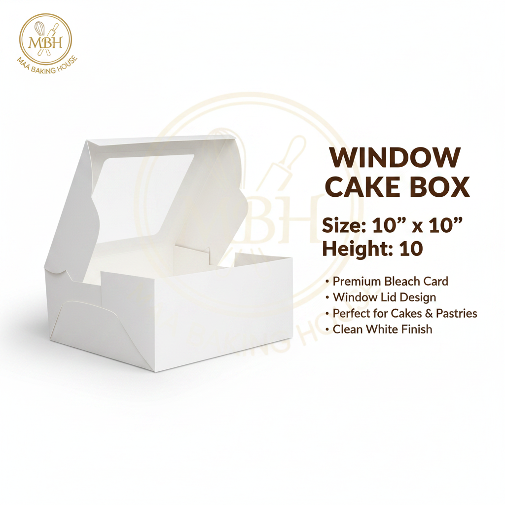 White Window Cake Box All—Size