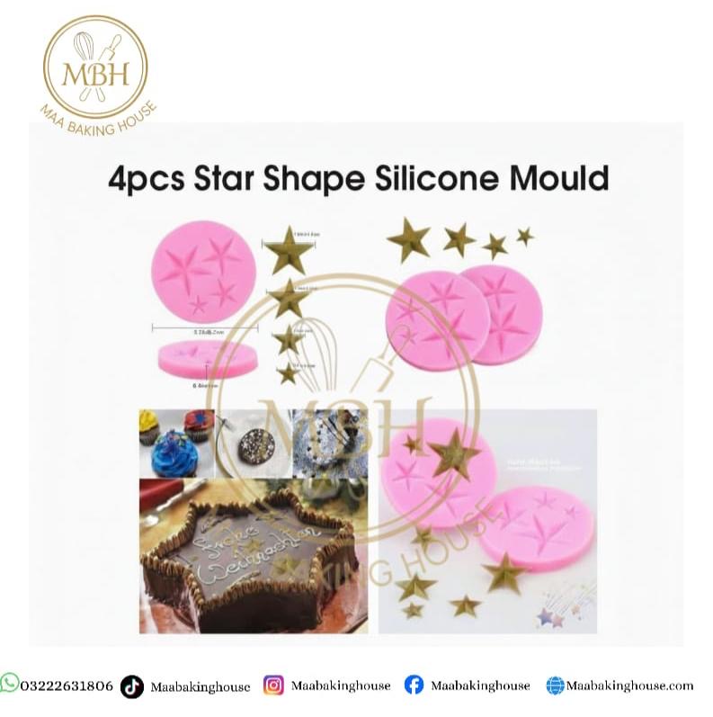 4pcs Star Shape Silicone Mold