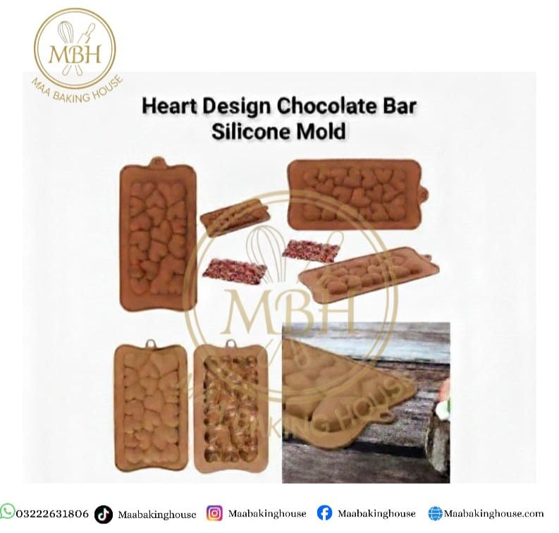 Heart Design Chocolate Bar Silicone Mold