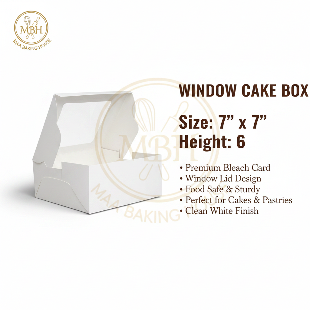 White Window Cake Box All—Size