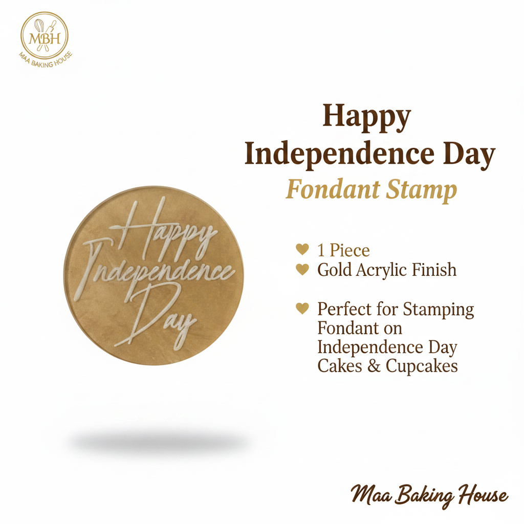 Happy Independence Day Fondant Stamp