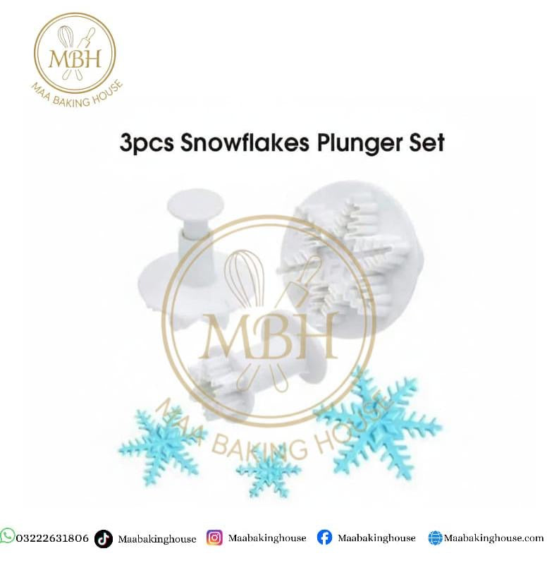 3pcs Snowflakes Plunger Set