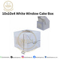 10x10x4 White Window Cake Box