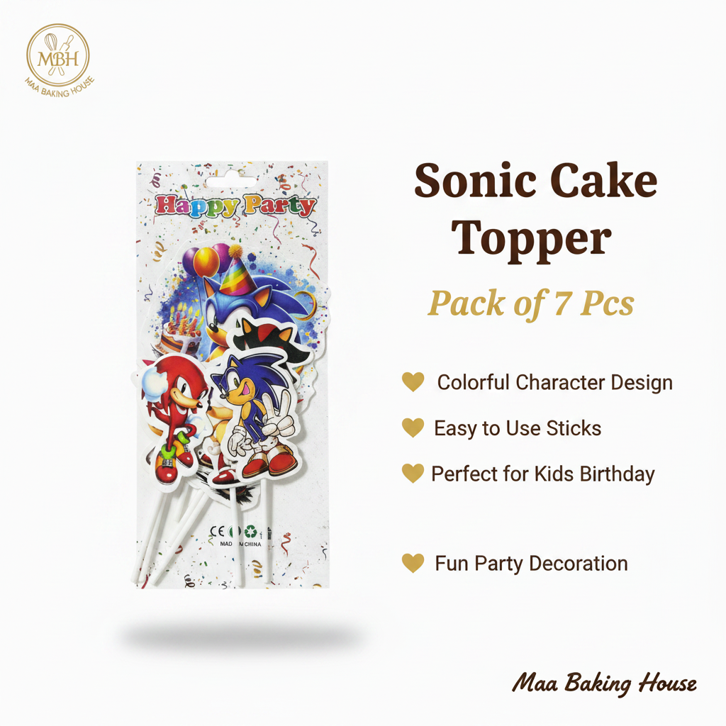 Sonic Cake Topper - Pack of 7 Pcs