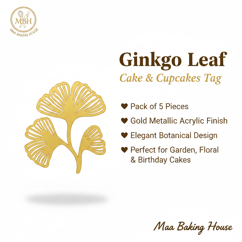 Ginkgo Leaf Cake & Cupcakes Tag
