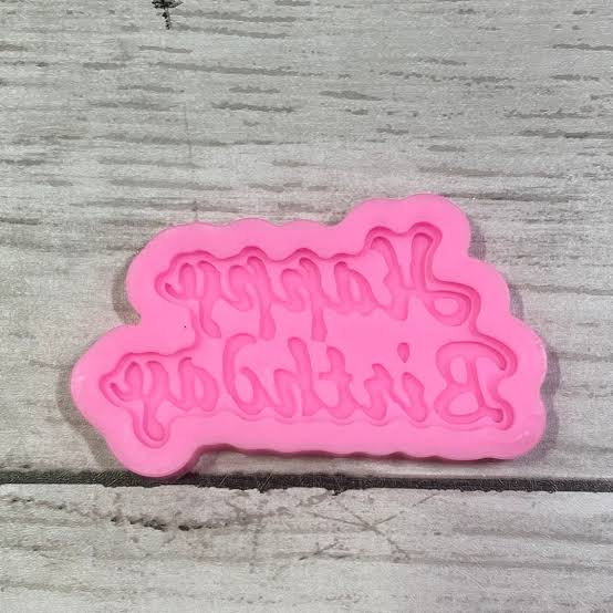 Happy Birthday Letters Fondant Silicone Mold