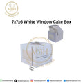 7x7x6 White Window Cake Box