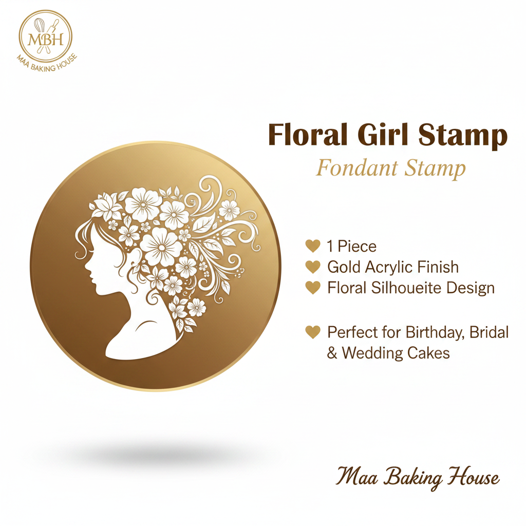 Floral Girl Fondant Stamp