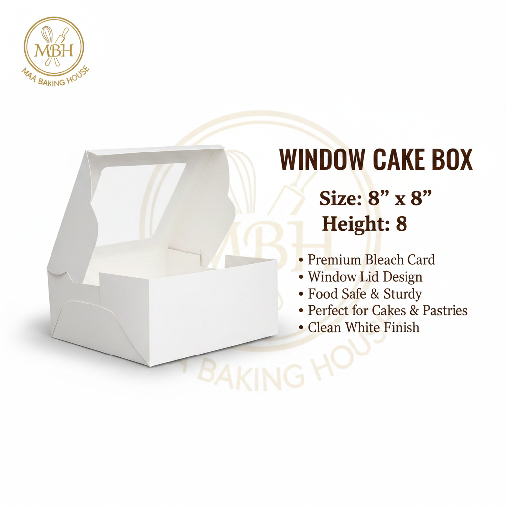 White Window Cake Box All—Size