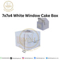 7x7x4 White Window Cake Box