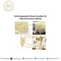 Dried Gypsophila Flower Bundles For Cake Decorations (White)