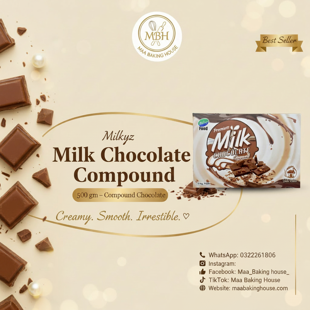 Milkyz Milk Chocolate Compound Slab 2kg