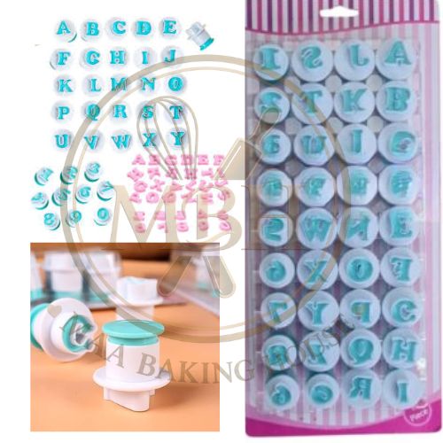 36-Piece Capital Alphabet & Number Fondant Plunger Cutter Set