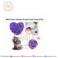 Mini Fomic Flowers Purple Color Pack Of 12