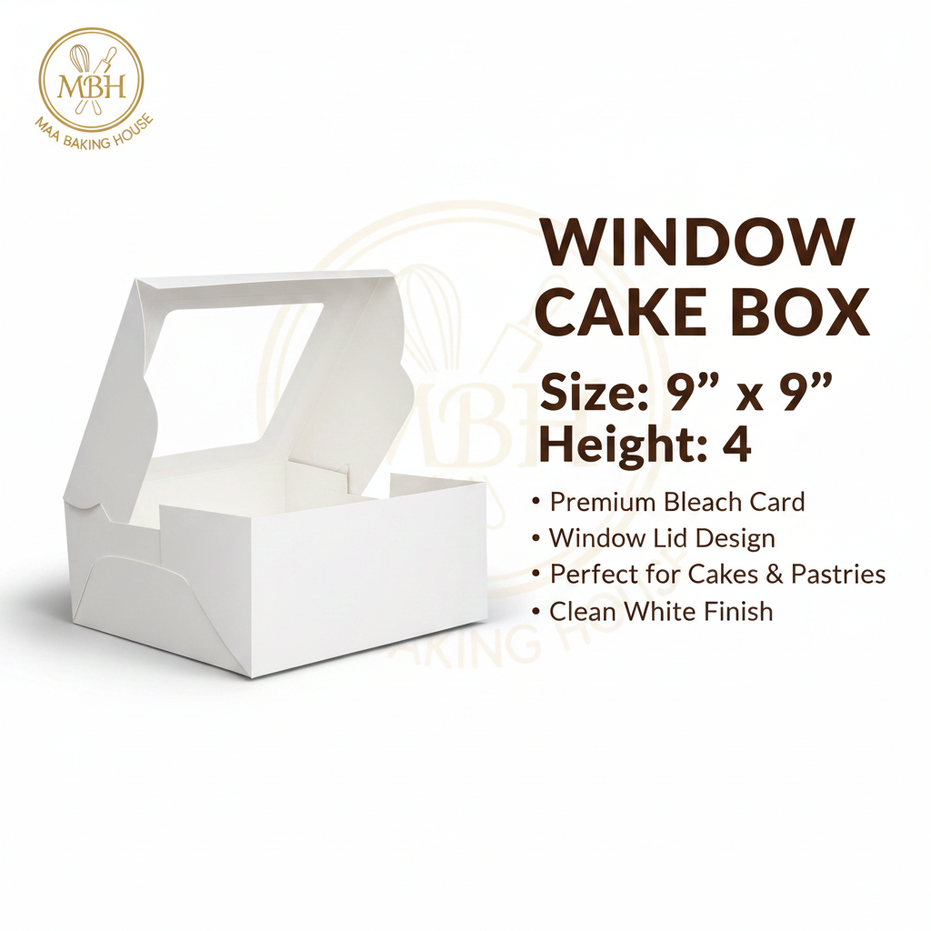 White Window Cake Box All—Size