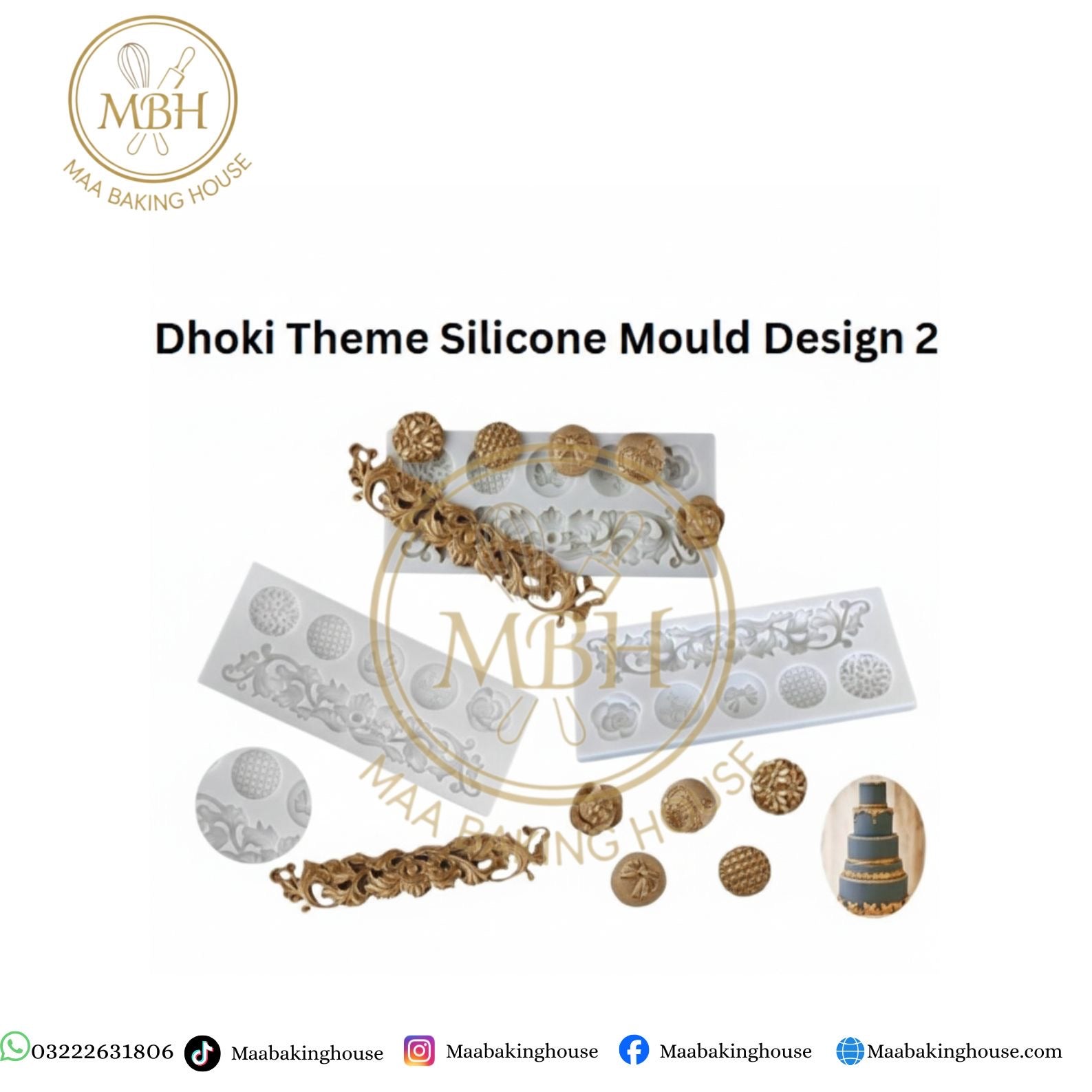 Dhoki Theme Silicone Mould Design 2