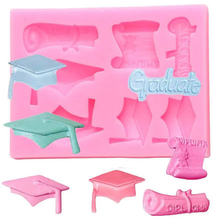 Graduation Hat Thesis Fondant Silicone Mold