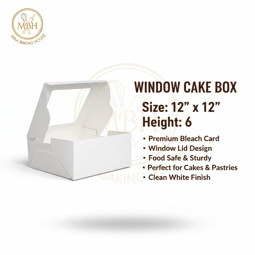 White Window Cake Box All—Size