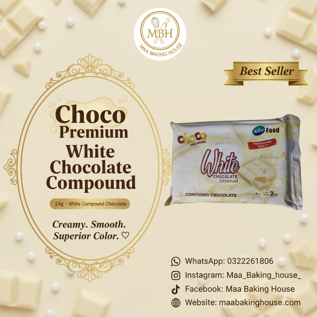 Milkyz Food Premium White Chocolate Compound 1kg