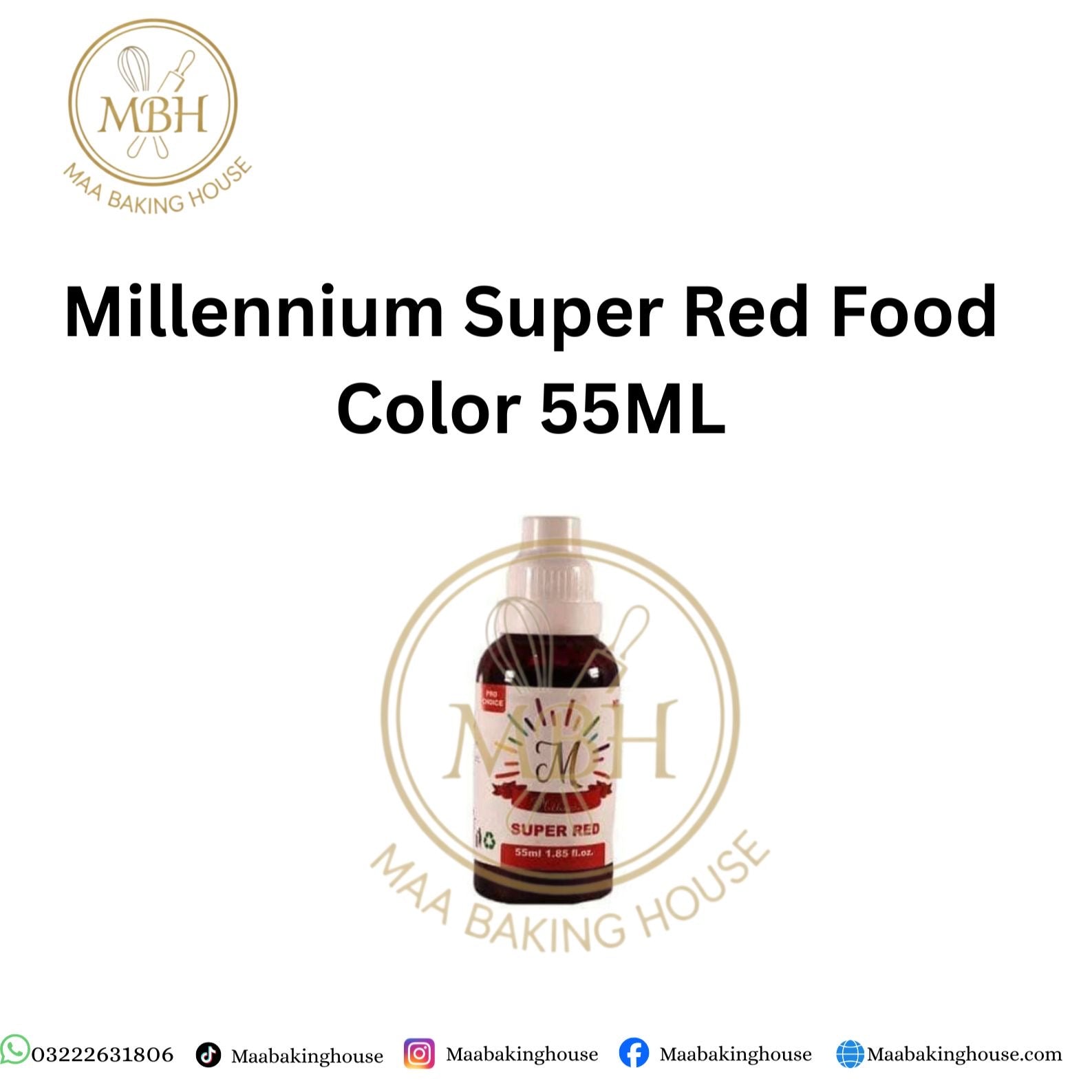 Millennium Super Red Liquid Food Colour 55ML