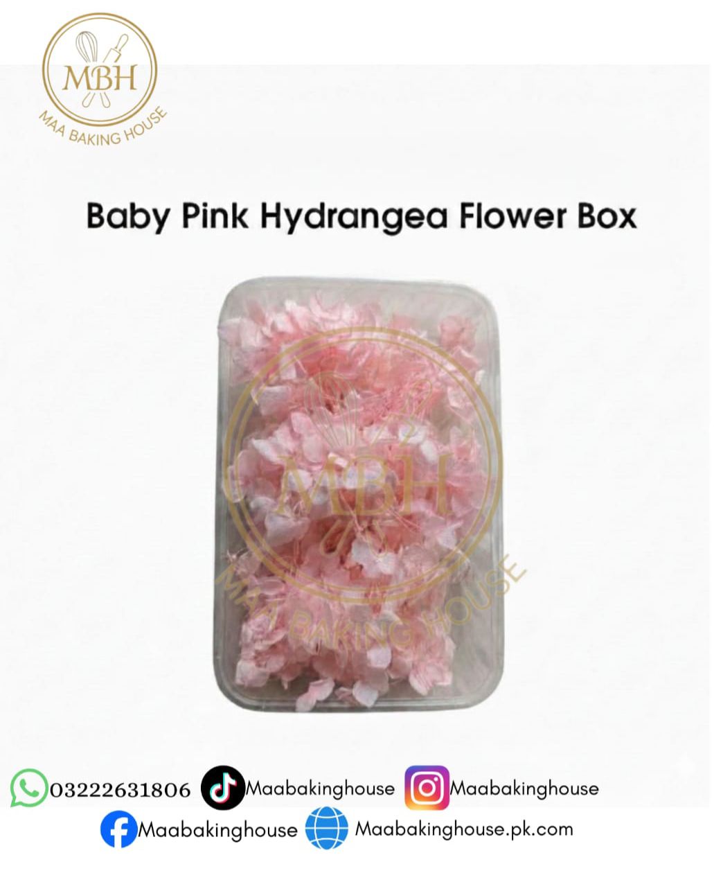 Baby Pink Hydrangea Flower Box