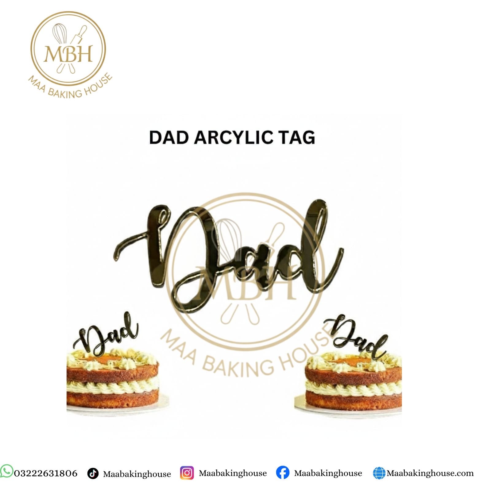 Dad Acrylic Tag Pack of 5pcs