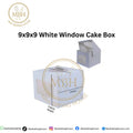 9x9x9 White Window Cake Box