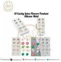 10 Cavity Lotus Flowers Fondant Silicone Mold