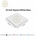12 Inch Square White Cake Base