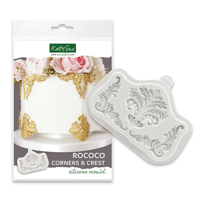 Rococo Corner Fondant Silicone Mold