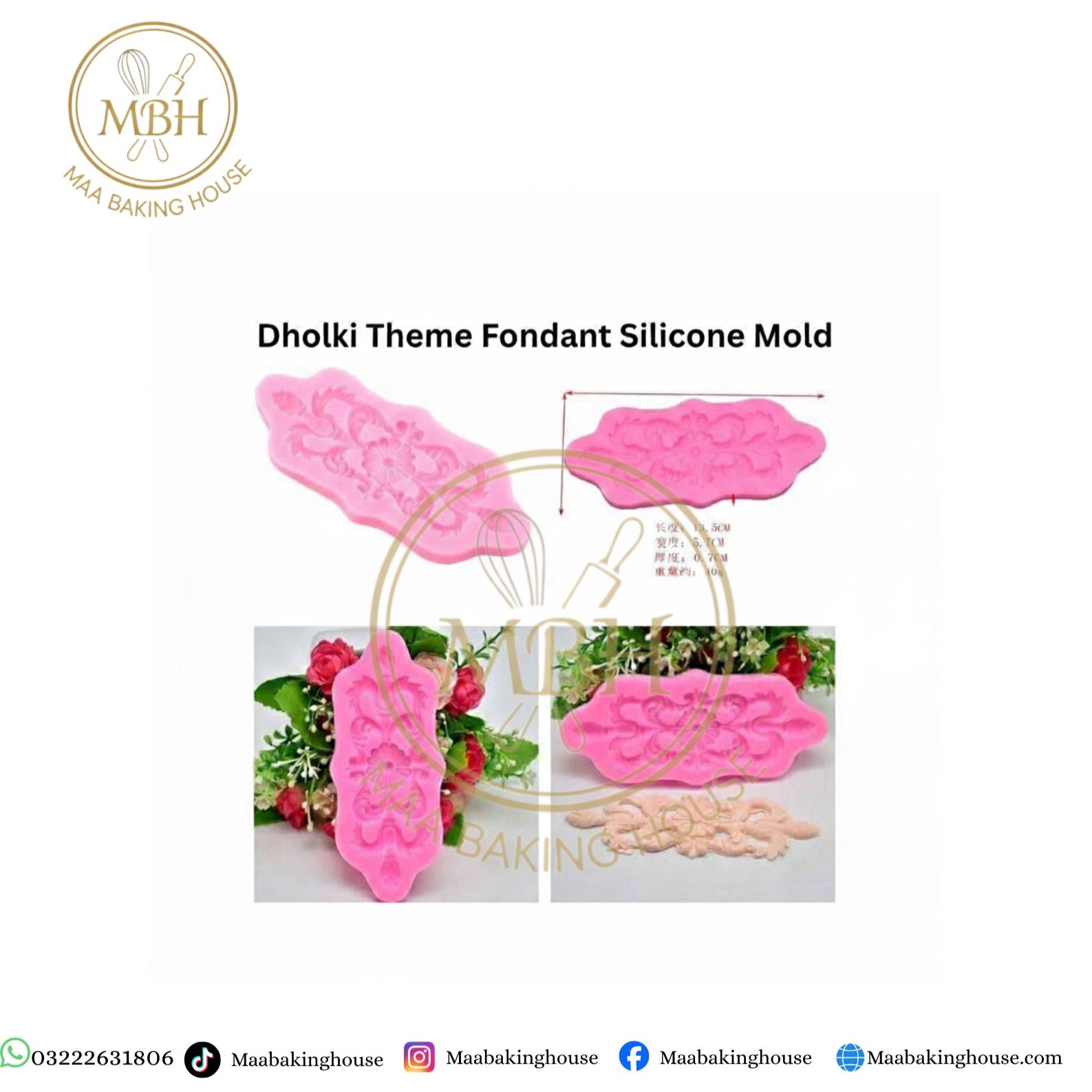 Dholki Theme Fondant Silicone Mold