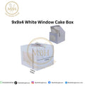 9x9x4 White Window Cake Box