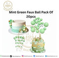 Mint Green Faux Ball Pack Of 20pcs